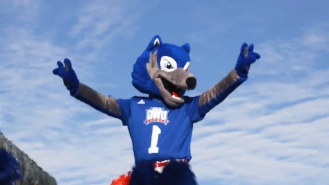Wolfie excited about the upcoming football game!